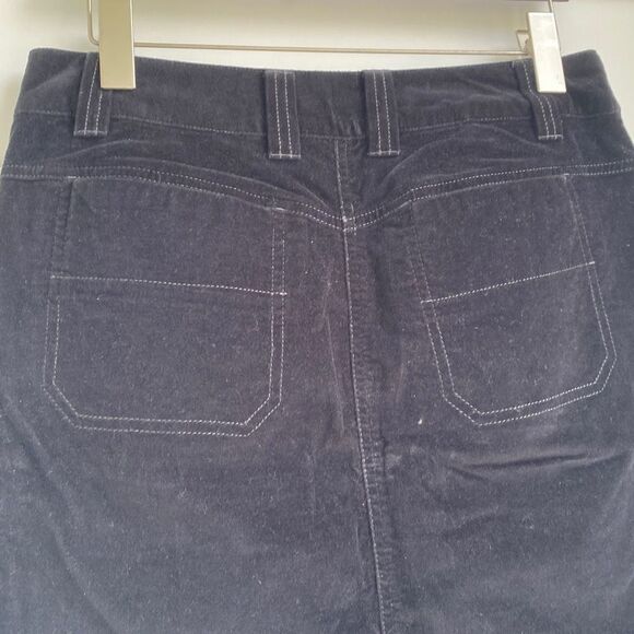 Athleta Velvet Cotton Mini Skirt With‎ Drawstring And Pockets Black 6 - Picture 7 of 15